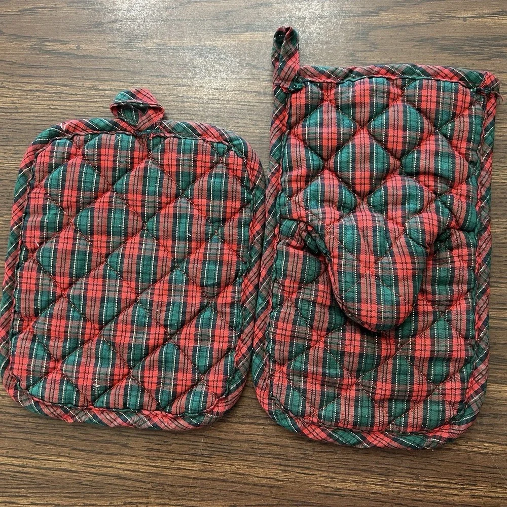 Plaid set pot